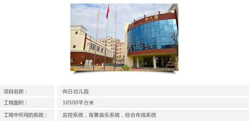 向日葵國際幼兒園安防工程簡介